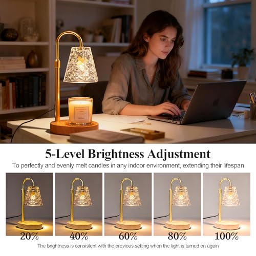 ESUNYD Candle Warmer Lamp with Timer, Birthday Gifts for Women Mom, House Warming Gifts New Home, Wax Melt Warmer for Scen...