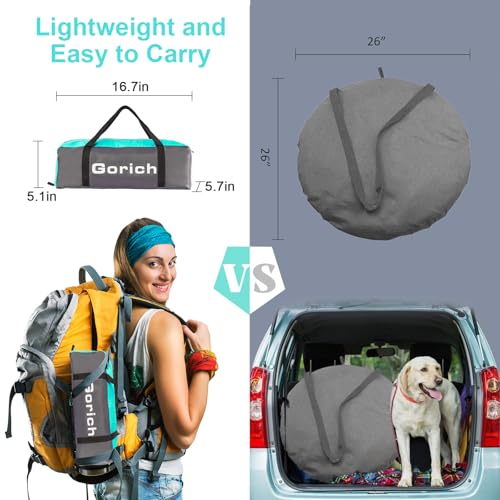 Gorich Beach Tent Sun Shelter with UPF50+ UV Protection for 1-2/3/4-5/6-7 Person, Lightweight & Portable Beach Shade Canop...