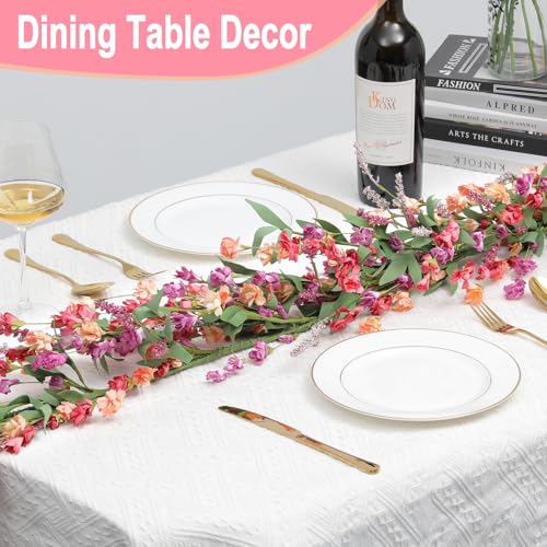 Artgar Flower Garland 6Ft Spring/Summer Garland Floral Garlands for Mantle All Year Round Paper Garlands Decor for Indoor ...