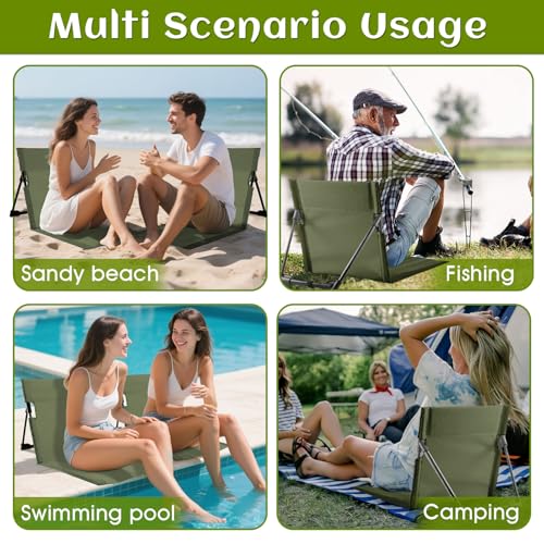 NamcheBarwa 2 Pack Foldable Pool Side Chairs, Poolside Chairs for Edge of Pool Portable Camping Folding Chair,Beach Chair ...