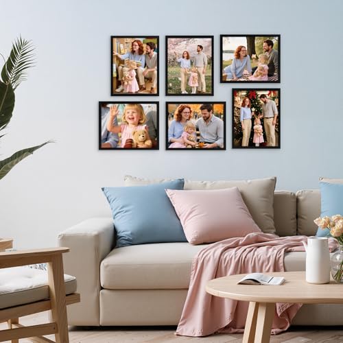 Giftgarden 8x10 Picture Frame Black Set of 16, Lightweight 8 by 10 Photo Frames Bulk for Gallery, Office, Living Room Wall...