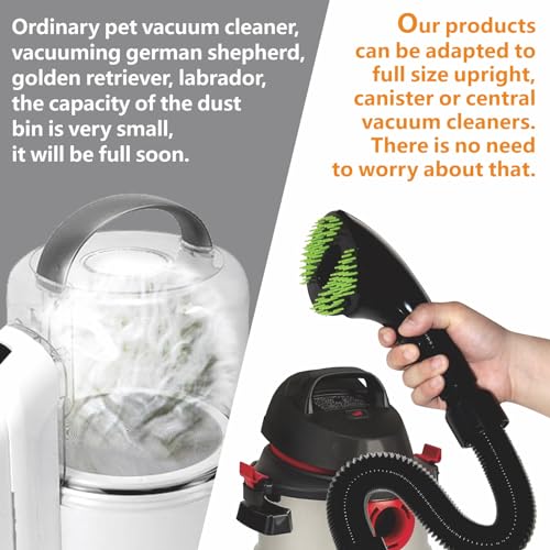 Gforest Pet Vacuum Grooming Comb Brush Hair Remover Shedding Deshedding Attachment Tool Kit for Dogs and Cats (black)