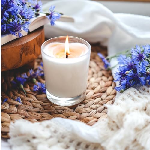 Scented Soy Candle Gift Set with Matches – Handmade Natural Candle in Glass Jar with Wooden Lid, Luxury Packaging, Aromath...