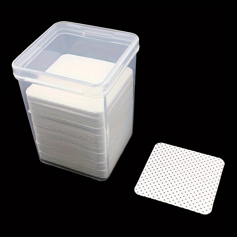 1pc Single Cotton Swab Storage Box Designed for Nail Art Suitable for Makeup Remover Wipes and Cotton Pads Square Transpar...