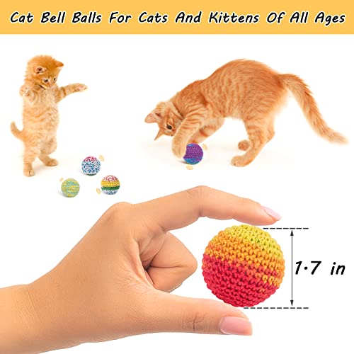 Retro Shaw Cat Toys Balls, Yarn Cat Ball with Bell Inside, Kitten Toys for Indoor Cats Kitty, Interactive Cat Nip Chew Toy...