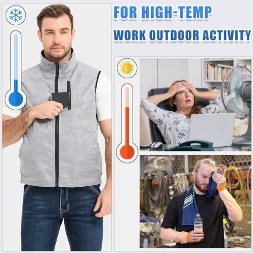 Foiueyga Cooling Vest for Women & Men Ice Vest for Hot Weather Outdoor Work, Waterproof Cooling Ice Vest with 24 Ice Packs