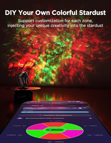 Govee Star Projector Lights, 7-Zone Colorful Nebula Effect, Compatible with Matter, 540ft² Coverage, LED Ceiling Lights fo...