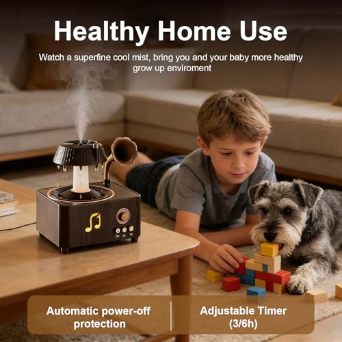Morbou Raindrop Aroma Diffuser Room Humidifier with White Noise, 7-Color Air Mist Essential Oil Diffuser Sleep Sounds Arom...