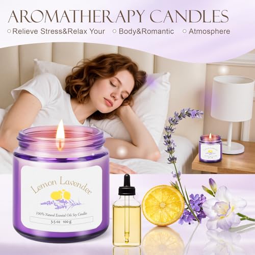 6 Pack Candles for Home Scented | Aromatherapy Candles Gift for Women,Soy Wax Long Lasting Jar Candles Gift Set for Women ...