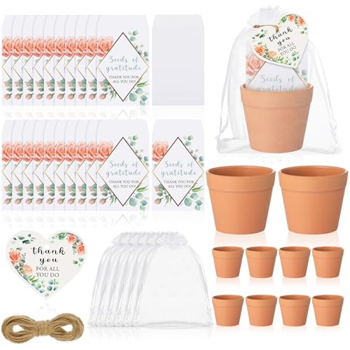 Ctosree 24 Sets Teacher Appreciation Gifts Thank You for All You Do Seed Packets Include Seed Packets Flowerpot Thanks Tag...