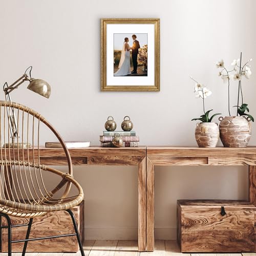 Americanflat 11x14 Picture Frame with Shatter-Resistant Glass - Use as 8x10 Frame with Mat or Display 11x14 Photo Without ...