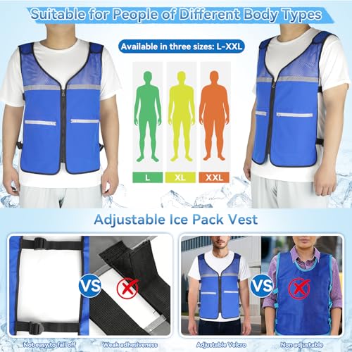 KkaFFe Cooling Vest for Men and Women for Hot Weather，Cooling Jacket Safety Vest/Running Lightweight Waistcoat
