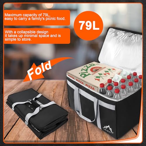 Himal Outdoors Insulated Food Delivery Bag XXXL-23Wx15Hx14D inches Premium Insulated Grocery Bag for HOT/COLD Food Deliver...