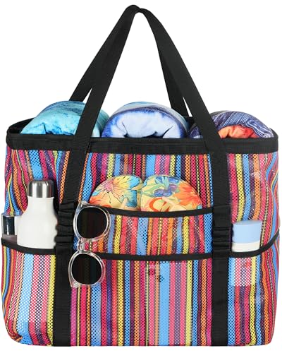 DOFOWORK Beach Bags for Women - Large Tote Bag with Wet Pocket, Waterproof Sandproof with Zipper
