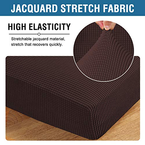 H.VERSAILTEX Super Stretch Stylish Cushions Covers/Furniture Cover Spandex Jacquard Small Checked Pattern Super Soft Slipc...