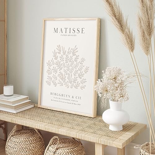 Youillne Henri Matisse Wall Art Prints Flower Abstract Canvas Pictures Aesthetic Beige Wall Art Decor Matisse Picasso Post...