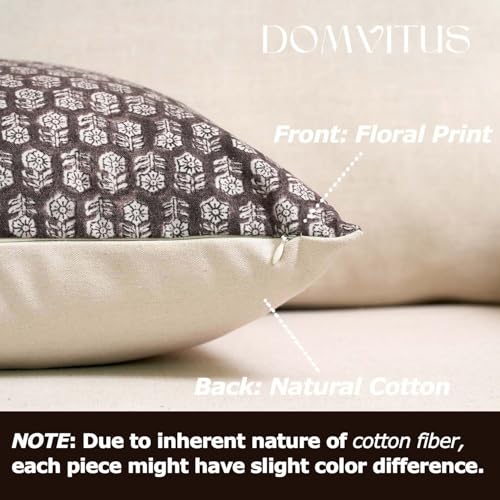 DOMVITUS 18x18 Pillow Cover, Floral Pillow Covers, Couch Pillows for Living Room, Decorative Farmhouse Accent Print Throw ...