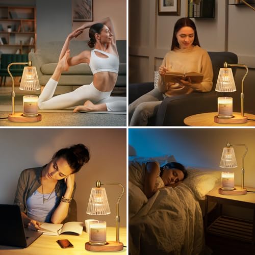Engpure Candle Warmer Lamp with Timer and Dimmer Adjustable Height for Home Room Decor, Brithday Gifts for Women, Candle W...