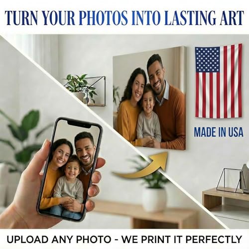 IUI Custom Canvas Prints with Your Photos - Personalized Pictures to Stunning Framed Canvas Wall Art Ideal for Home Decor ...