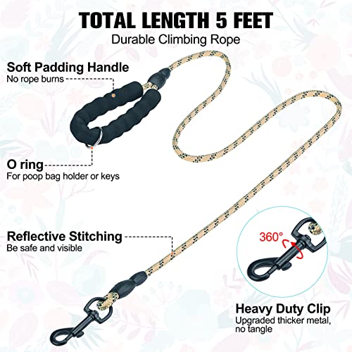 BEAUTYZOO Step in Dog Harness and Leash Set, Floral Pattern Reflective Dog Harness No Pull No Choke Puppy Harness for XXS ...