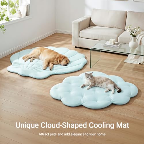 Tivray Dog Cooling Mat, 47'' × 35'' Large, Self-Cooling Mat for Dog, (Cool & Warm) Double-Sided Pet Cool Pads for Crate, K...
