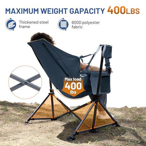 TIMBER RIDGE Hammock Camping Chair, Oversized Swinging Hammock Chair with Adjustable Back and Seat for Outdoor Lawn, Sport...