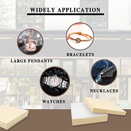 opaprain Cardboard Jewelry Brown Gift Boxes 10 Pack6x5×1 inches, its Apply to displaying Necklaces, Rings, Bracelets, Earr...