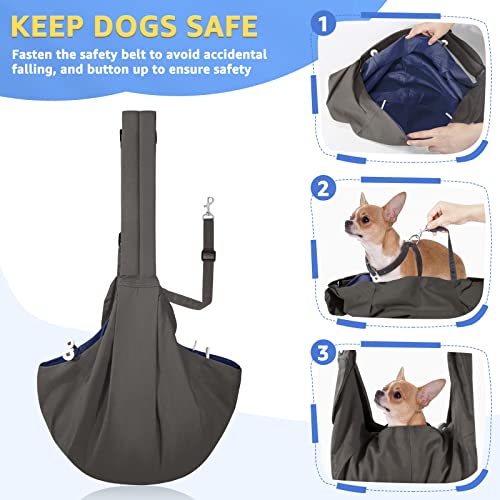 SlowTon Dog Carrier Sling - Thick Padded Shoulder Strap Adjustable Dog Carriers for Small Dogs, Puppy Carrier Purse for Pe...