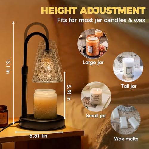 RMFSH Candle Warmer Lamp with Timer Dimmable, for Mom Women Birthday, House Warming Gifts New Home Decor, Wax Melt Warmer ...