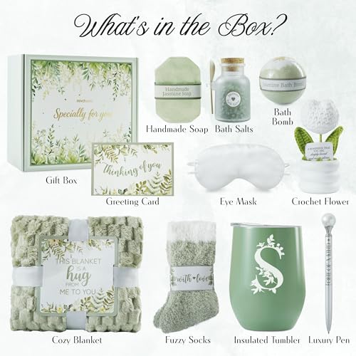InnoBeta Personalized Gift Baskets for Women who Have Everything, Unique Gifts for Her on Birthdays, Christmas, Useful Sel...