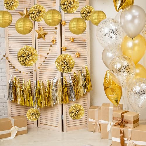 Bobobag 100 Sheets 14"X20" Metallic Gold Tissue Paper for Gift Bags, Christmas Gift Wrapping, Birthday,Anniversary, Holida...
