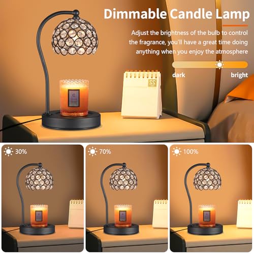 Dimmable Electric Candle Warmer Lamp with Timer Home Decor Wax Melts Warmer for Jar Scented Candles Mother's Day Thanksgiv...