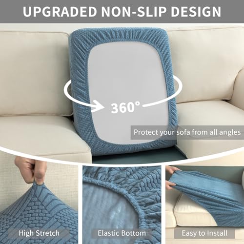 Easy-Going Waterproof Couch Cushion Covers for Couches and Sofas, Stretch Jacquard Sofa Seat Cover Replacement for Dogs, P...