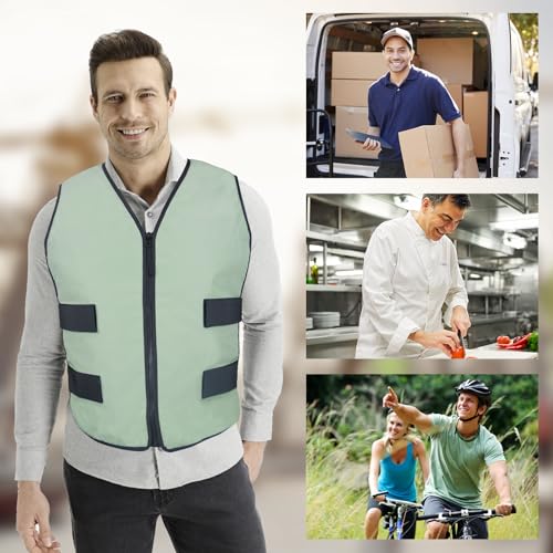 MR.ICE Cooling Vest for Men & Women - Adjustable Ice Vest for Motorcycle, Workers, Sports, Outdoor, Heat Relief