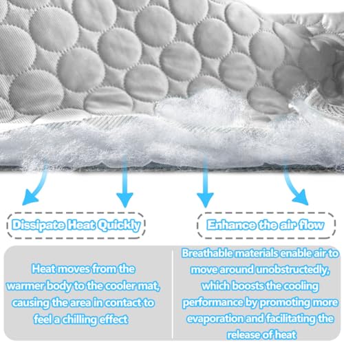 SFYWMGS Dog Cooling mat, 59’’×40’’Washable Cooling Pad for Dogs, Large Dog mat Designed for Summer, Breathable and Easy to...