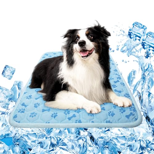 Thupmuk Upgraded Cooling Mat for Dogs,Washable Pet Cooling Pad for Cats Portable Dog Cool Blanket,Non-Toxic for Indoor Out...