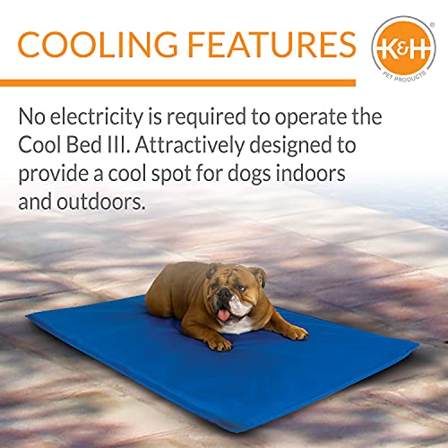 K&H Pet Products Cool Bed III Dog Cooling Mat, Indoor Outdoor Cooling Beds for Medium Dogs, Chilling Pet Pad for in Home, ...