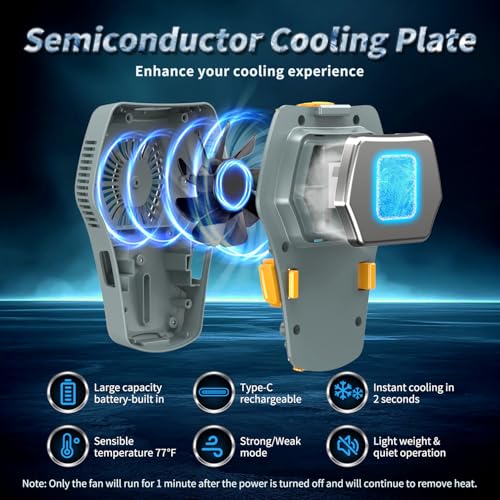 THETHEKU Cooling Vest for Men Wearable Semiconductor Cooling Gear Portable Fan Air Conditioned for Work,Gardening, Fishing