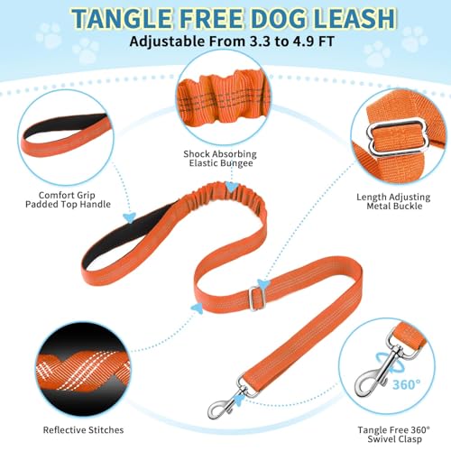 Lukovee No Pull Dog Harness and Leash Set, Soft Padded Small Dog Harness, Neck & Chest Adjustable Reflective Vest Puppy Ha...