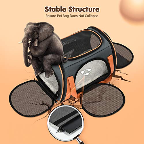 OKMEE Cat Carrier TSA Airline Approved with Ventilation for Small Medium Cats Dogs Puppies, Dog Carrier with Big Space, 5 ...