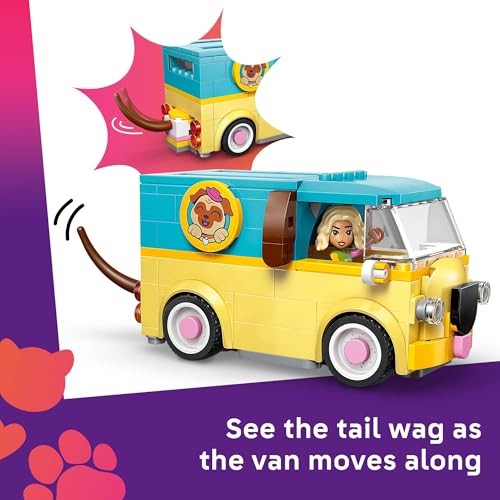 LEGO Friends Pet Accessories Van Building Toy for Girls & Boys - Pretend Play Set for Kids, Ages 6+ - W/Nova & Aliya Minid...