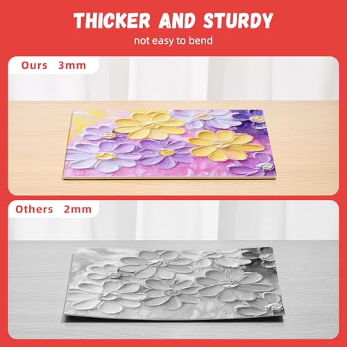 Simetufy Canvas Boards for Painting 52 Pack 8 x 10 Inch Blank Flat Canvas Panels 100% Cotton Pre-Primed for Acrylic & Oil ...