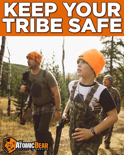 Atomic Bear Paracord Bracelet (2 Pack) - Adjustable - Fire Starter - Loud Whistle - Perfect for Hiking, Camping, Fishing a...