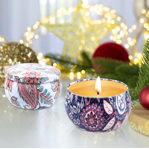 Scented Candle Gift Set for Women, 2 Pack 2.5 oz Aromatherapy Candles for Home Scented, Christmas Gifts for Women, Ideal S...