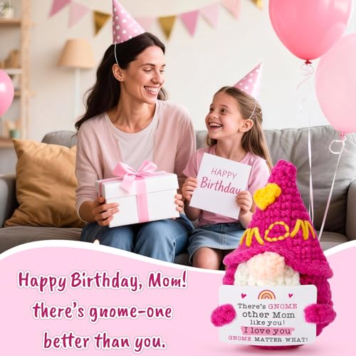 XgiftCreat Mom Gifts for Mothers Day - Funny Mother's Day Birthday Handmade Gnome Gift for Mom from Daughter Son, Cute Cro...