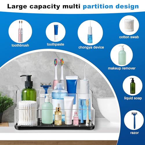 Black Cosmetic Storage Box Dressing Table & Bathroom Counter Storage Lipstick & Brush Beauty Organizer Dressing Table Skin...