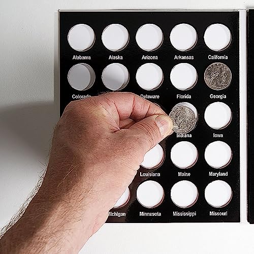Current Collector 50 States Quarter Album - 1999-2009 Hard Cover United States Coin Collection Holder & Display Book, Amer...