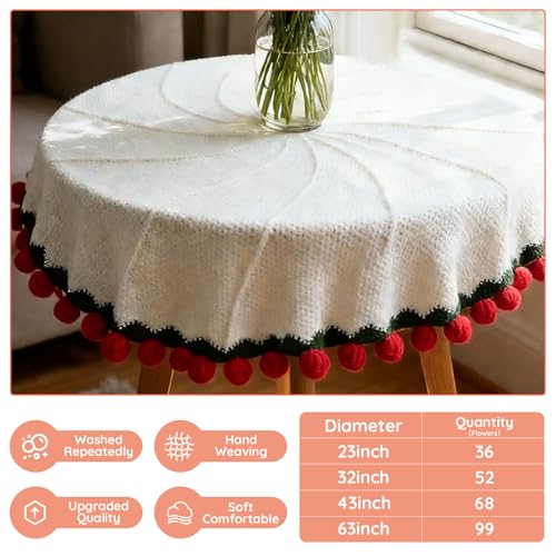 Tinkllicoy Finished Flower Bouquet Blanket, Crochet Rose Knitted Throw Blanket Crochet Flowers Romantic Gifts for Women Mo...