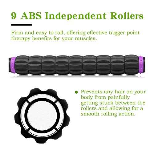 MZDXJ Muscle Roller Massage Roller Stick- Deep Tissue Fascia Blaster for Myofascial Pain Relief, Lymphatic Drainage & Body...