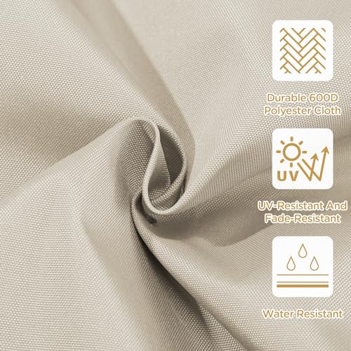 Lounsweer 3 Pcs Outdoor Cushion Covers Patio Cushion Replacement Covers 2 Covers 18 x 18 x 2 and 1 Cover 42 x 18 x 3 for P...